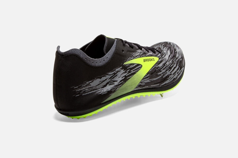 Brooks Elmn8 V5 Spikes Loopschoenen Heren - Zwart/Groen - 086721GLF